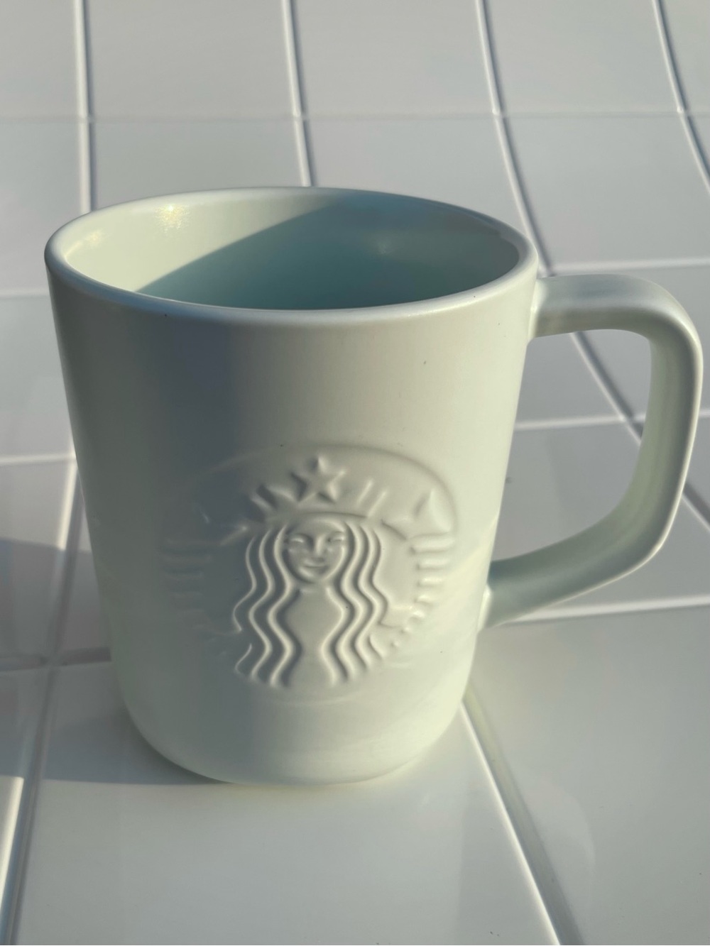 Starbucks Mint Green Siren Embossed Recycled Ceramic Coffee Mug 2023